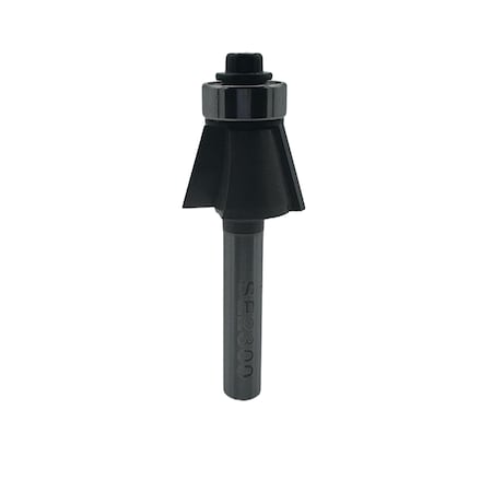 Qic Tools 25 Deg Bevel Laminate Trim Bit With Bearing 1/4in SH CTB11.12.14.25